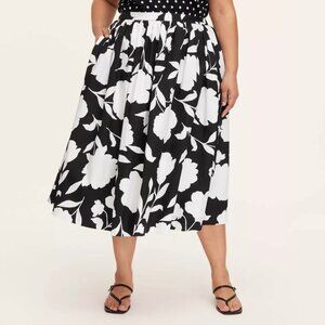 NWT: Women's Classic Rose Volume Midi Skirt - kate spade new york x Target Black